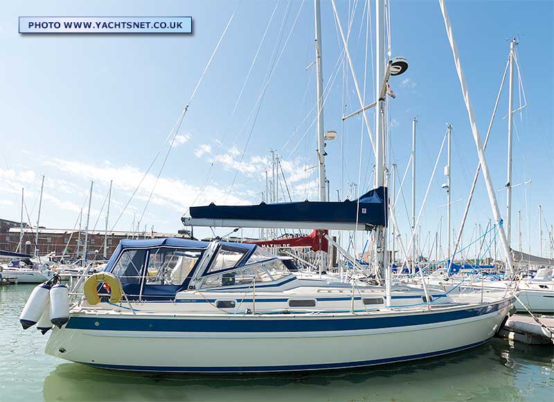 Malo 36 for sale - moored August 2023