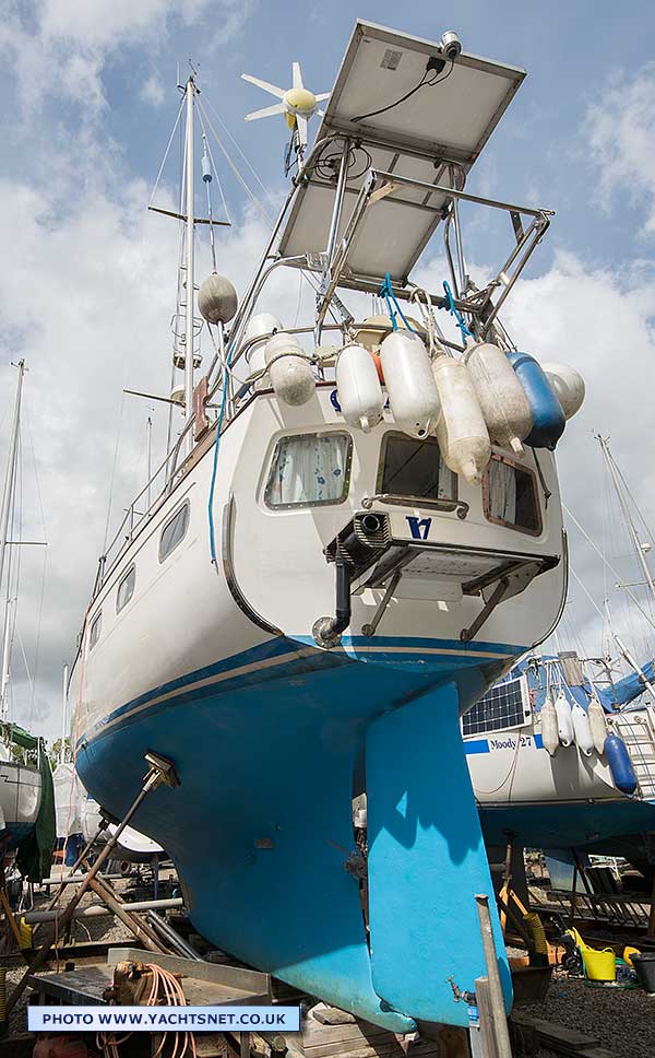 Ashore stern